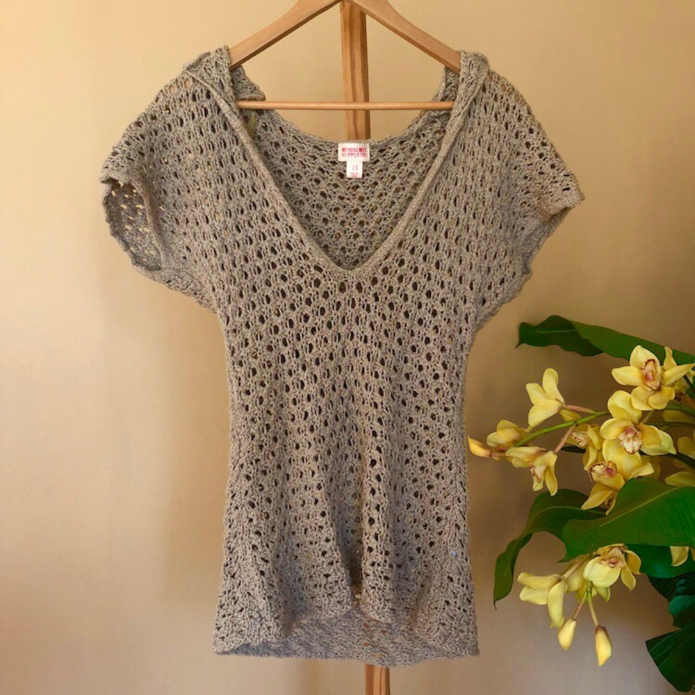 Knitted See-through Cover-Up Top